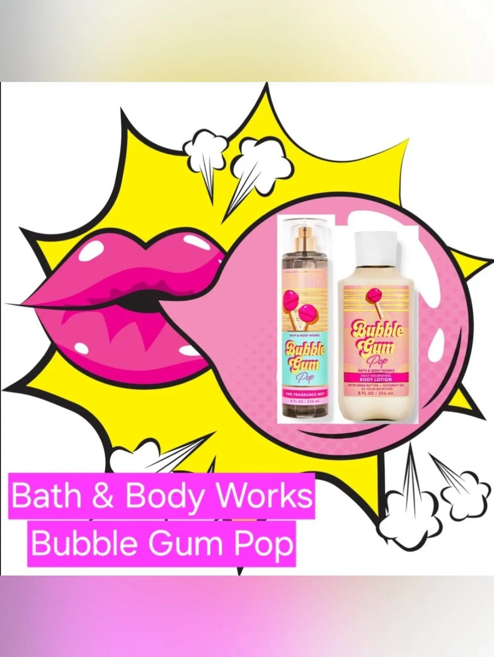 Bath & Body Works Bubble Gum Pop Set NEW